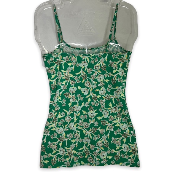 NEW Loft Outlet Green Floral Spaghetti Strap Tank Top Cami Size XS - Picture 4 of 4